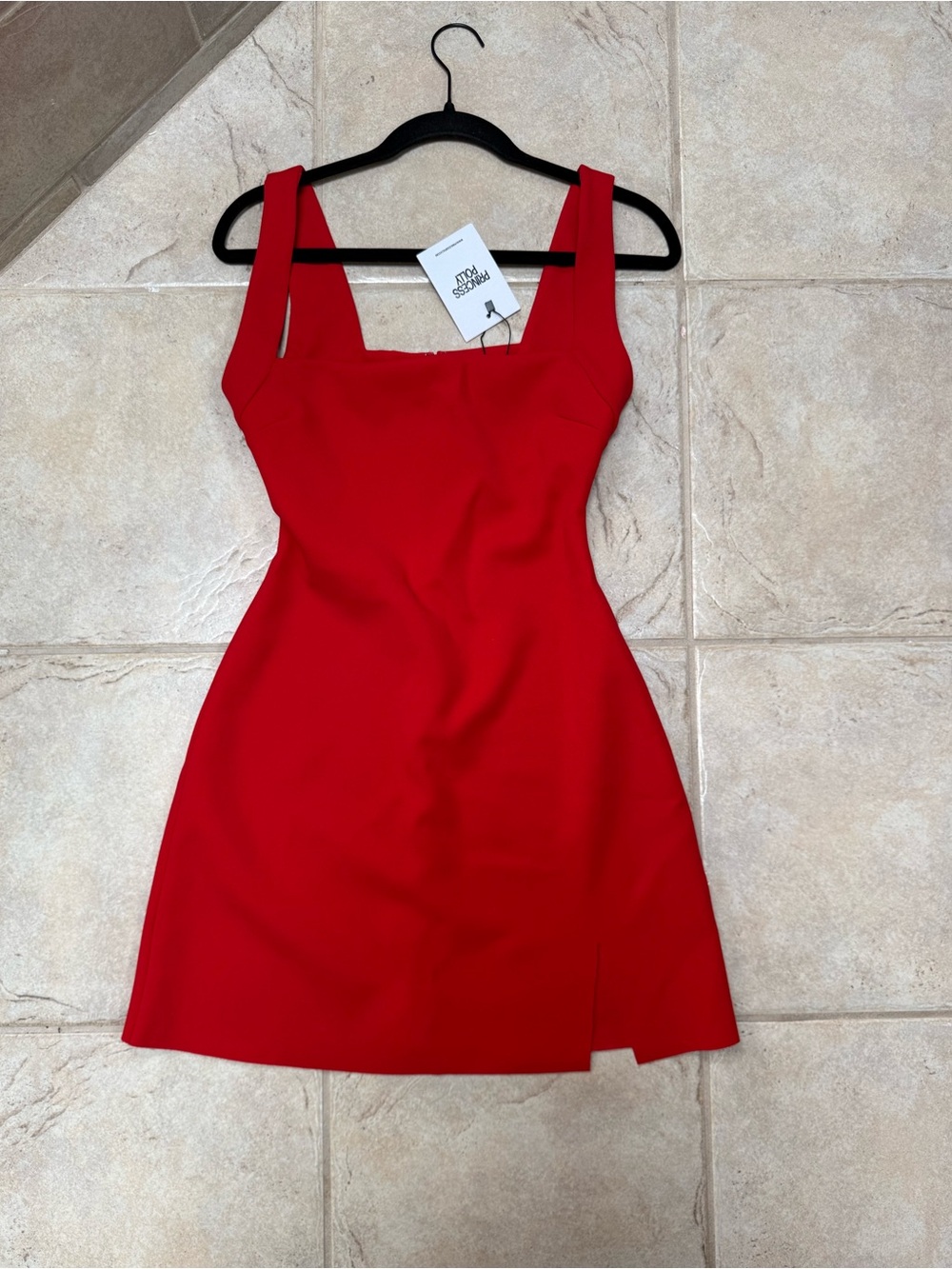 Princess Polly Red Square-Neck Mini Dress